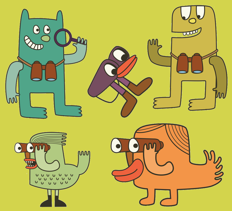 Character stickers for the Mini Explorer pack